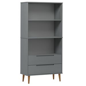 vidaXL Estante MOLDE 85x35x170,5 cm pinho maci&ccedil;o cinzento