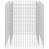 vidaXL Canteiro elevado/cesto gabi&atilde;o 90x90x100 cm a&ccedil;o galvanizado
