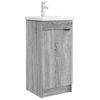 vidaXL Gabinete de banheiro com pia Sonoma cinzento 42 x 40 x 84,5 cm
