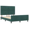 vidaXL Cama Box com cabeceira Verde Escuro 140 x 190 cm Veludo