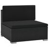 vidaXL 6 pcs conjunto lounge de jardim c/ almofad&otilde;es vime PE preto