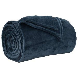 vidaXL Manta Azul Marinho 240 x 270 cm 1.69 kg L&atilde;