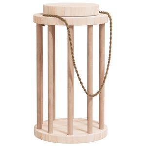 vidaXL Comedouro para coelhos &Oslash;15x25,5 cm madeira de abeto maci&ccedil;a