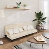 vidaXL Sof&aacute;-cama de 2 lugares veludo cor creme