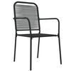 vidaXL 5 pcs conjunto de jantar p/ jardim corda de algod&atilde;o e a&ccedil;o preto