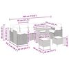vidaXL Conjunto de Sof&aacute; de Jardim com almofada 10 pcs Cinzeto