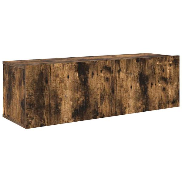 vidaXL 7 pcs conjunto m&oacute;veis TV derivados de madeira carvalho fumado