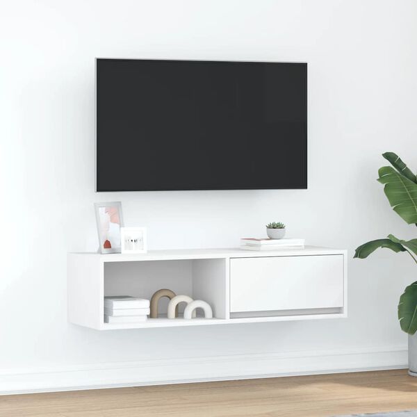 vidaXL M&oacute;vel de TV 100x31x25,5 cm derivados de madeira branco