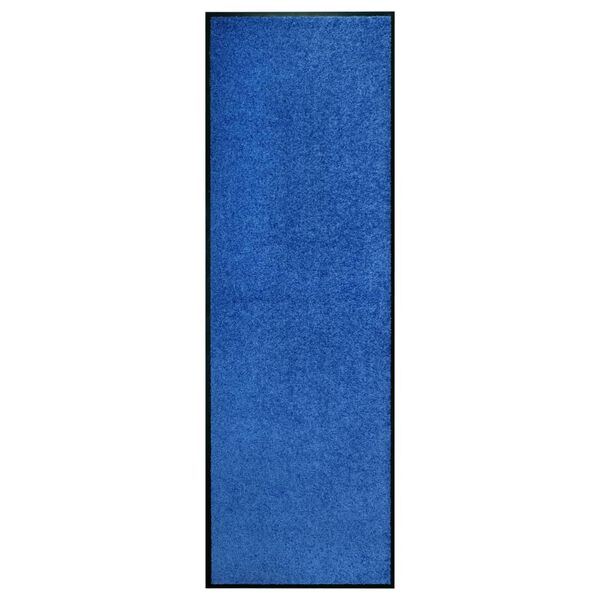 vidaXL Tapete de porta lavável 60x180 cm azul