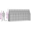 vidaXL Gaiola para Coelhos Prateado 400 x 100 x 210 cm A&ccedil;o Galvanizado
