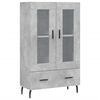 vidaXL Aparador alto 69,5x31x115 cm derivados de madeira cinza-cimento
