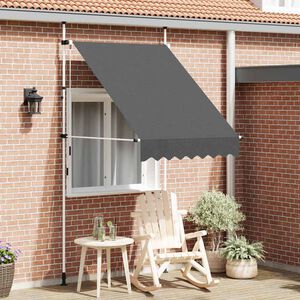 vidaXL Toldo retr&aacute;til manual 150 cm antracite