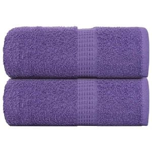 vidaXL Toalhas de m&atilde;os FROGN 2 pcs 30x30 cm 360 g/m&sup2; roxo