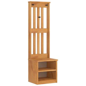 vidaXL &Aacute;rvore de Hall SANDNES 45x40x159,5 cm Madeira Maci&ccedil;a de Pinho