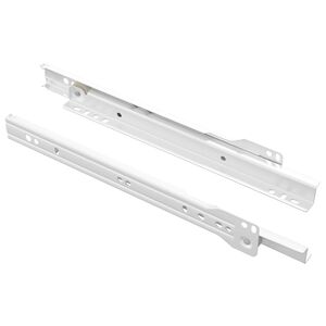 vidaXL Corredi&ccedil;a de Gaveta 2 pcs Branco 250 mm A&ccedil;o