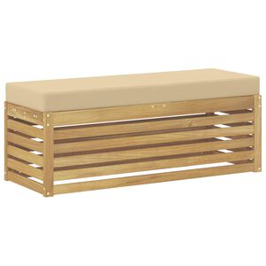 vidaXL Bancada de P&aacute;tio ao Ar Livre Branco 115 x 43 x 45 cm