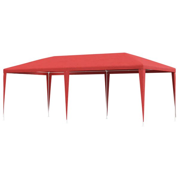 vidaXL Tenda de Festa Vermelho 600 x 300 x 255 cm PE e A&ccedil;o