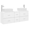 vidaXL Conjunto de Arm&aacute;rios para Banheiro 3 unid. Branco