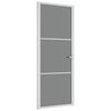 vidaXL Porta de interior 83x201,5 cm vidro ESG e alum&iacute;nio branco