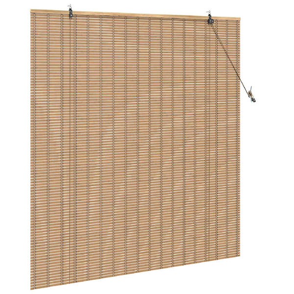 vidaXL Estores de rolo com cortinas Manual Natura 150 x 160 cm Bambu