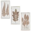 vidaXL Decora&ccedil;&atilde;o Art&iacute;stica 3 pcs Marrom e Branco 40 x 40 x 1,5 cm
