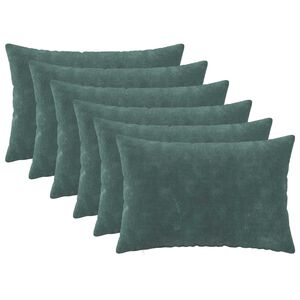 vidaXL Capa almofada 6 pcs HEERLEN Azul mar 30 x 50 cm