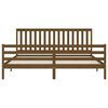 vidaXL Estrutura cama c/ cabeceira 200x200cm maci&ccedil;o castanho-mel