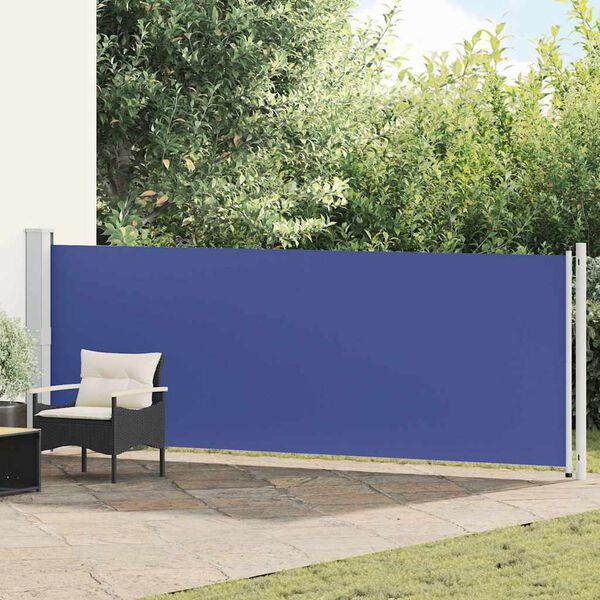 vidaXL Toldo lateral retr&aacute;til para p&aacute;tio 140x600 cm azul