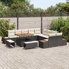 vidaXL Conjunto de Sof&aacute; de Jardim 13 pcs Preto Rattan Sint&eacute;tico