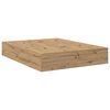 vidaXL Estrado de cama com arruma&ccedil;&atilde;o Carvalho Artesanal 150 cm