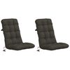 vidaXL Almofadas para Cadeiras Alta em 2 Pe&ccedil;as VIANEN 2 pcs Antracite