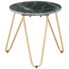 vidaXL Mesa centro 40x40x40cm pedra genu&iacute;na textura m&aacute;rmore verde