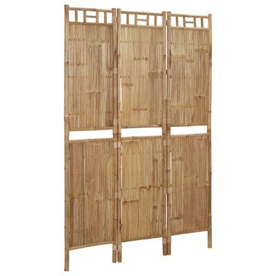 vidaXL Biombo com 3 painéis 120x180 cm bambu