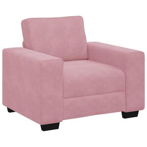 vidaXL Poltrona 100x77x82 cm veludo rosa