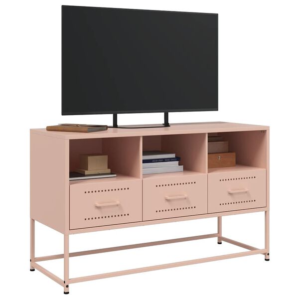 vidaXL M&oacute;vel de TV 100,5x39x60,5 cm a&ccedil;o rosa