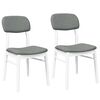 vidaXL Cadeiras de jantar com almofad&otilde;es 2 pcs madeira maci&ccedil;a branco