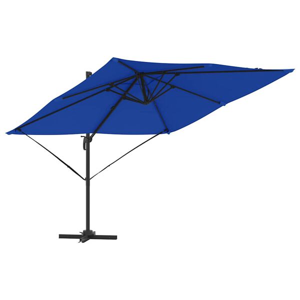 vidaXL Parasol Roma Azul 286 x 284 x 265 cm Alumínio e Poliéster