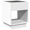 vidaXL Mesa de centro luzes LED Infinity 40x40x50 cm branco
