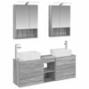 vidaXL Conjunto de M&oacute;veis para Banheiro 5 pcs Sonoma cinzento