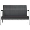 vidaXL 8 pcs conjunto lounge de jardim c/ almofad&otilde;es vime PE preto