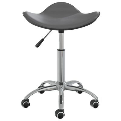 vidaXL Cadeira de jantar giratória couro artificial cinzento