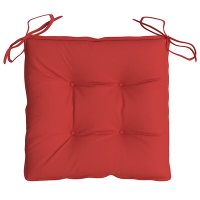 vidaXL Almofadões de cadeira 2 pcs 40x40x7 cm tecido oxford vermelho