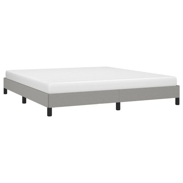 vidaXL Estrutura de cama sem colch&atilde;o 180x200 cm tecido cinzento-claro