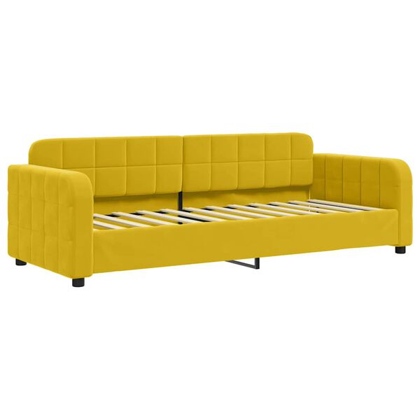 vidaXL Sof&aacute;-cama 80x200 cm veludo amarelo