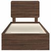 vidaXL Estrutura da Cama com cabeceira Carvalho Marrom 100 x 200 cm