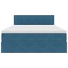 vidaXL Cama com Armazenamento Azul Escuro 140 x 190 cm Veludo
