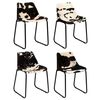 vidaXL Cadeiras de jantar 4 pcs couro de cabra genu&iacute;no