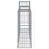 vidaXL Cestos gabi&atilde;o arqueados 30pcs 200x30x80/100cm ferro galvanizado