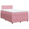 vidaXL Cama boxspring com colch&atilde;o 120x190 cm veludo rosa