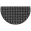 vidaXL Tapete de porta semicircular 45x75 cm borracha